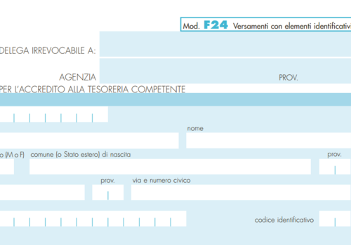 Modello Di Pagamento F24 Con Elementi Identificativi Elide